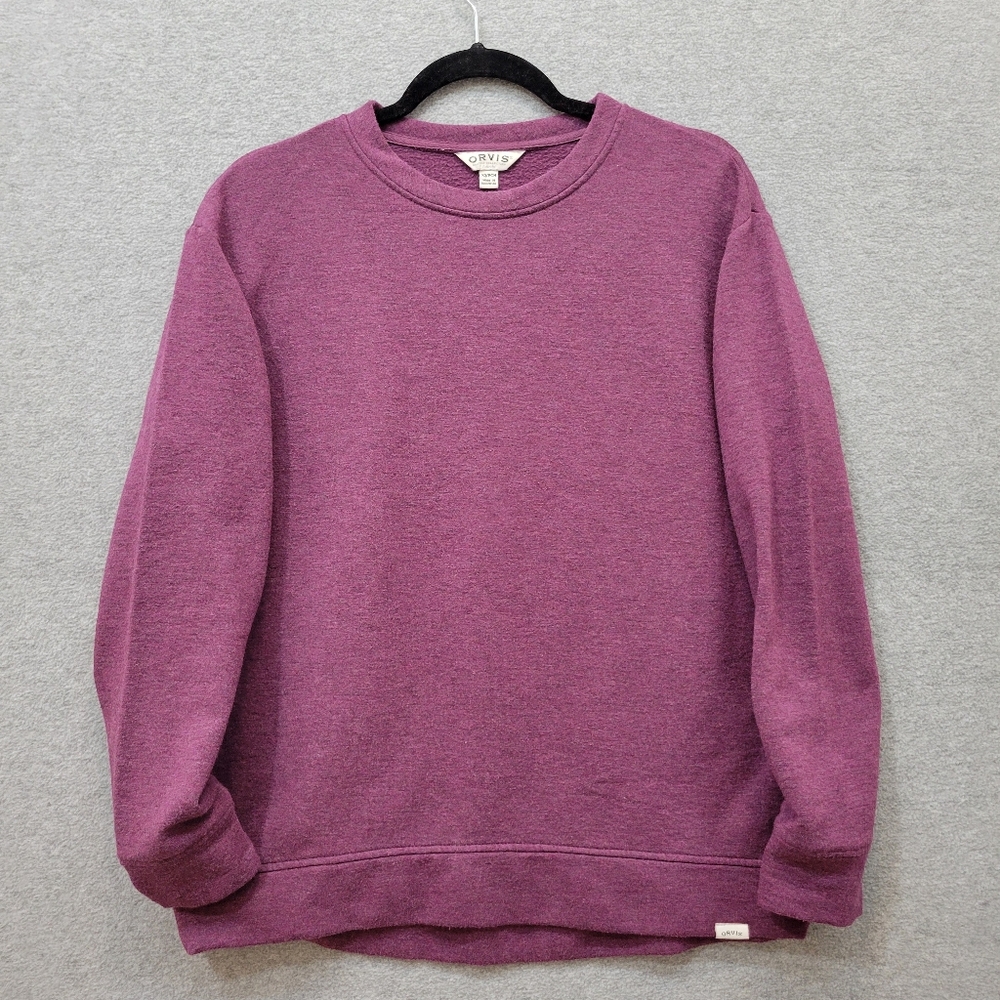 Orvis Sweatershirt Gozy Pullover Long Sleeve Crew Neck Confort XS Purple